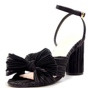 Black bow knot heel